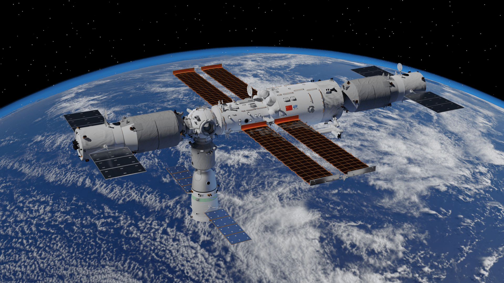 Tiangong Space Station Rendering 2021.10 min