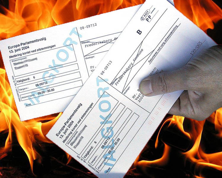 valgkort i brand