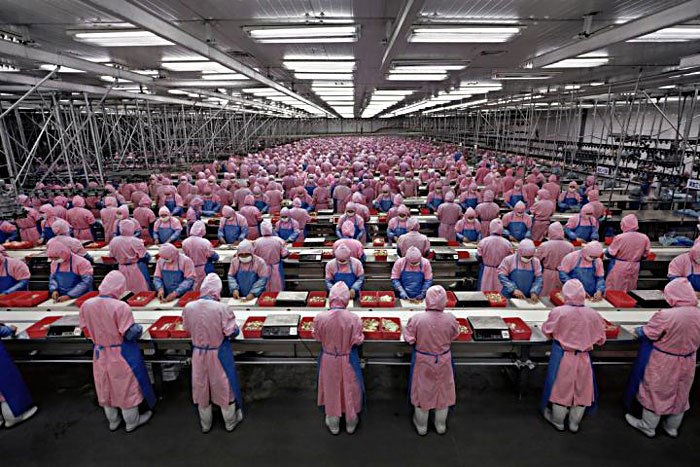 low wage factory workers