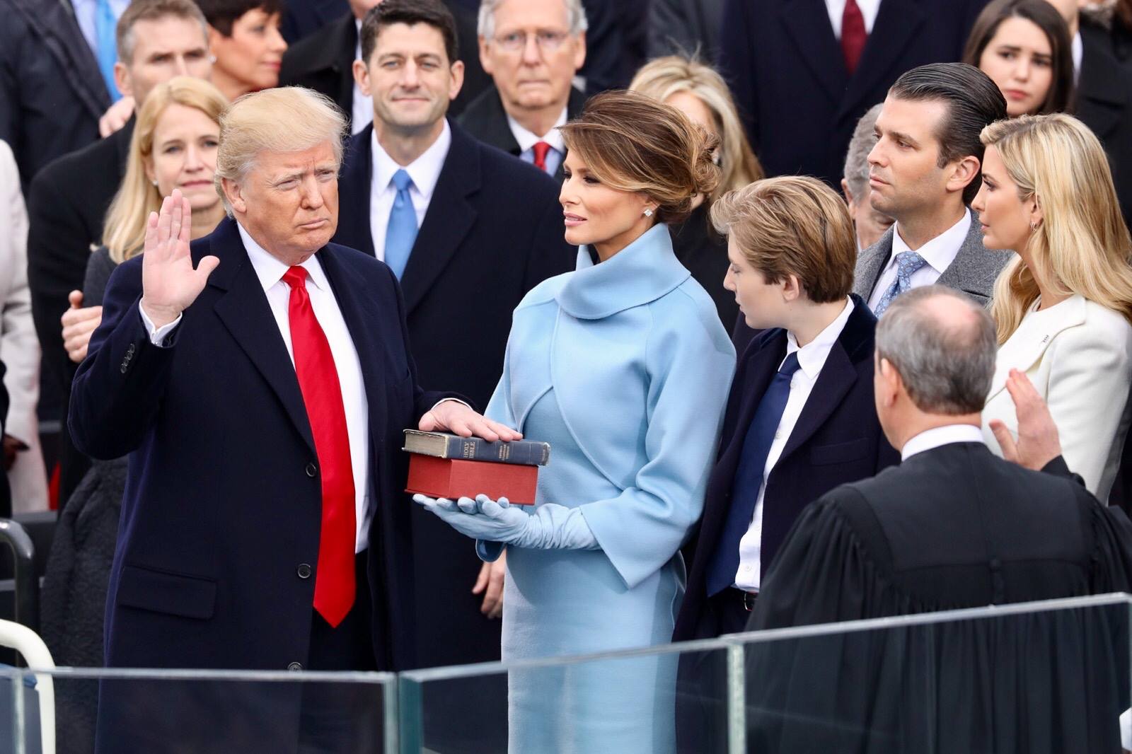 Donald Trump swearing in ceremony Public Domain
