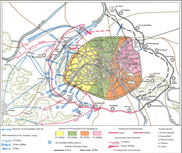 Paris commune belejring frar Versailles