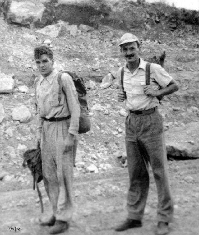 Ernesto Guevara og Alberto Granado på vej imod Machu Picchu i Peru i 1952