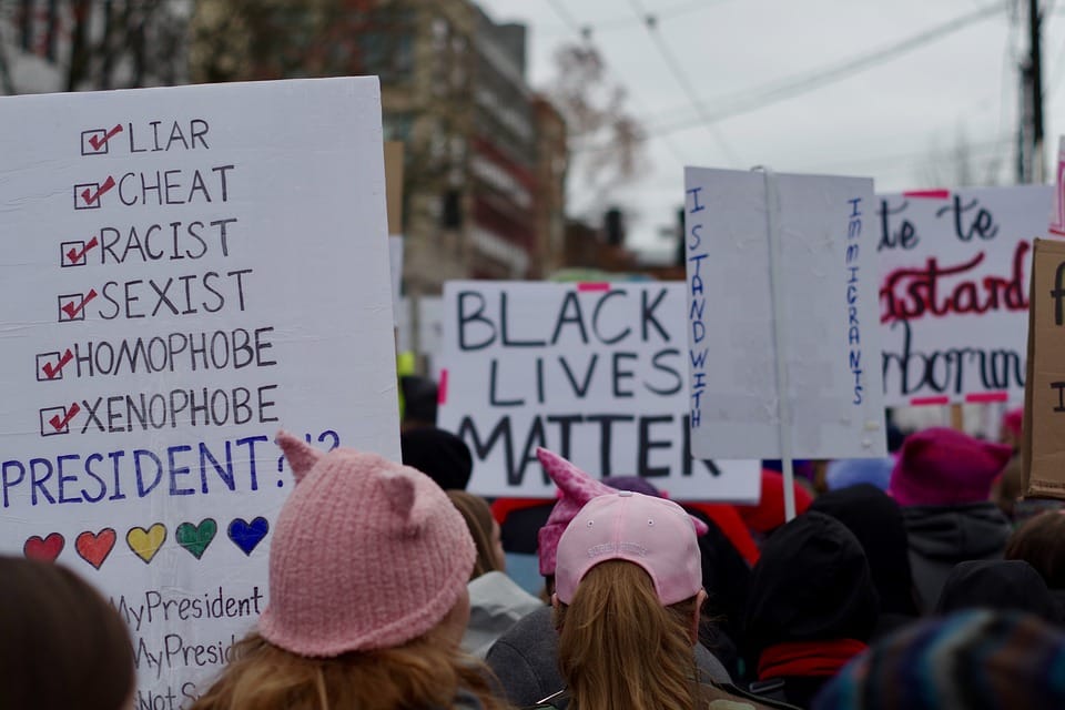 People March Woman Intersectionality Rally