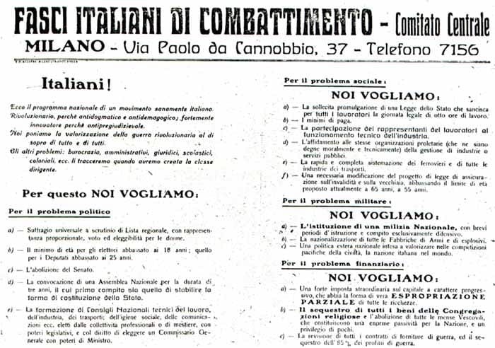 Fasci di combattimento Image Public Domain