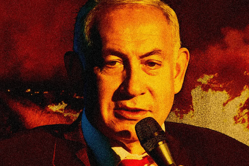 Netanyahu fire image own work