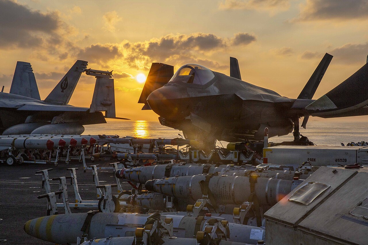 Planes and bombs Image US army
An F-35C Lightning II, attached to Marine Fighter Attack Squadron (VMFA) 314, is staged for flight operations on the flight deck of Nimitz-class aircraft carrier USS Abraham Lincoln (CVN 72) in support of Operation Epic Fury, Mar. 3, 2026. (U.S. Navy photo)