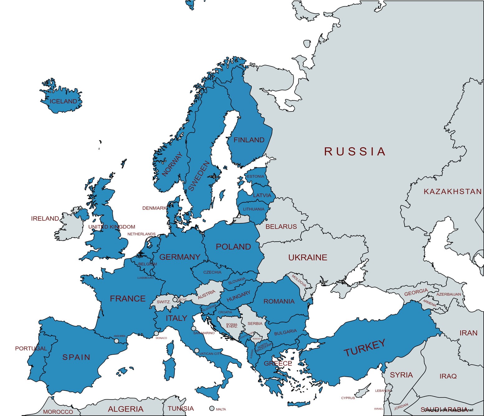 Member states of NATO Europe